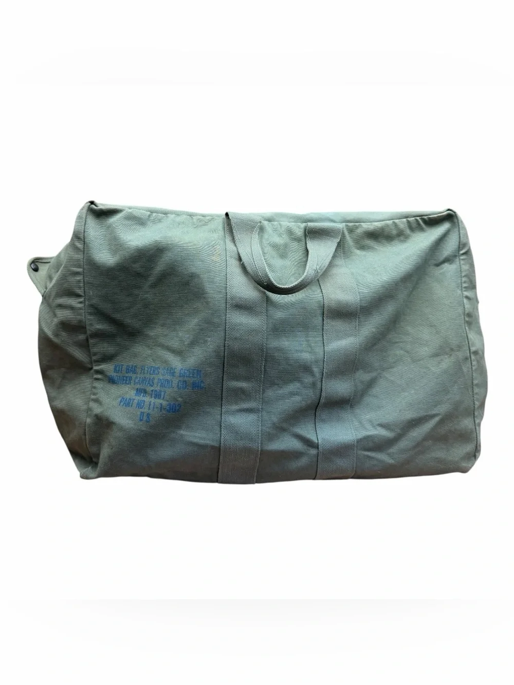 Military US Army Zipper Flyers Kit Vintage 1967 Canvas Duffel Bag i 22”x16”